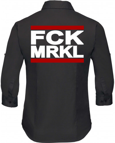 Bestickte langarm Damenbluse (FCK MRKL)