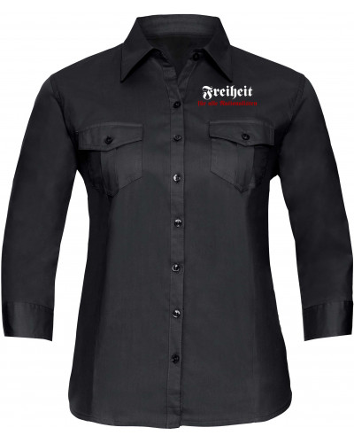 Bestickte langarm Damenbluse (Freiheit)