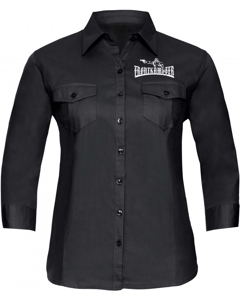 Bestickte langarm Damenbluse (Frontkämpfer)