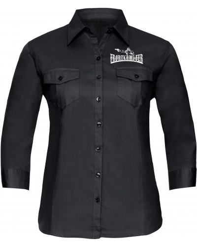 Bestickte langarm Damenbluse (Frontkämpfer)