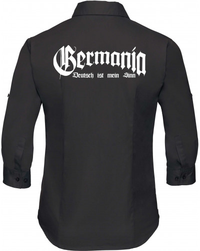 Bestickte langarm Damenbluse (Germania, Deutsch ist mein Sinn)