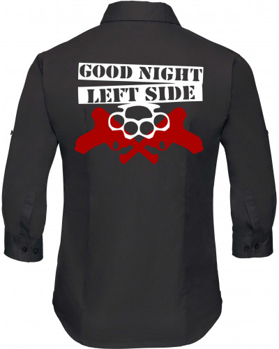 Bestickte langarm Damenbluse (GNLS, Schlagring)