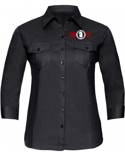 Bestickte langarm Damenbluse (Good night left side)