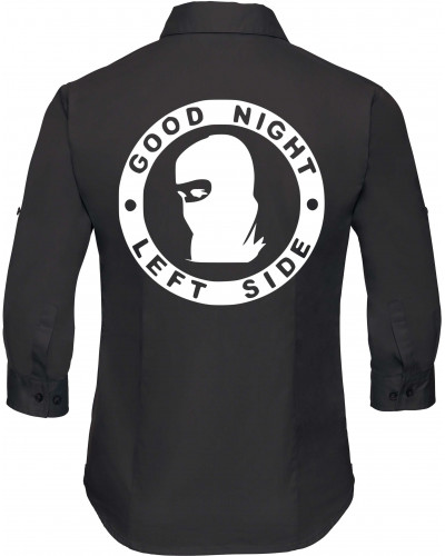 Bestickte langarm Damenbluse (Good night left side)