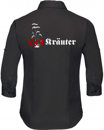 Bestickte langarm Damenbluse (Heil Kräuter)