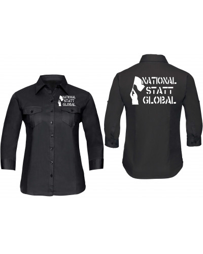 Bestickte langarm Damenbluse (National statt global)