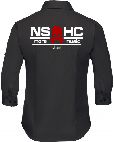 Bestickte langarm Damenbluse (NS HC, more than music)