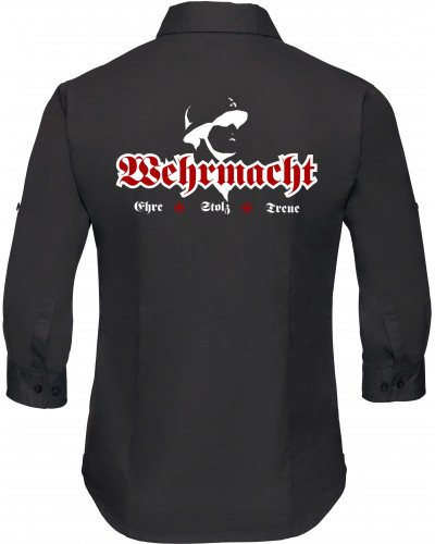 Bestickte langarm Damenbluse (Wehrmacht, ehre stolz treue)