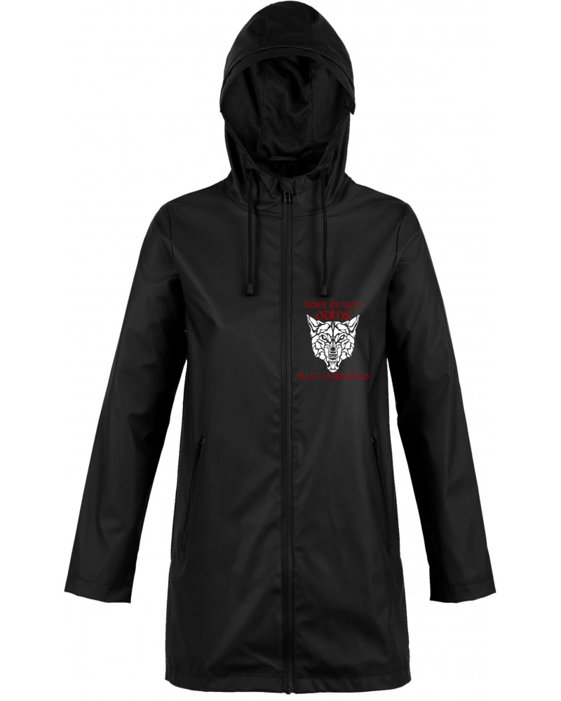 Bestickte Damen Jacke "Hell" (Lieber ein Wolf Odins als ein Lamm Gottes)