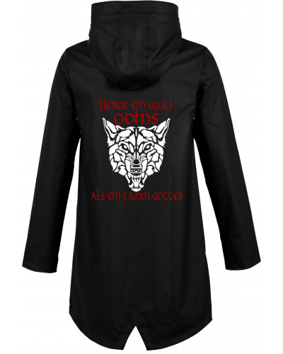 Bestickte Damen Jacke "Hell" (Lieber ein Wolf Odins als ein Lamm Gottes)