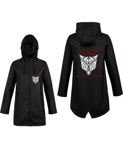 Bestickte Damen Jacke "Hell" (Lieber ein Wolf Odins als ein Lamm Gottes)