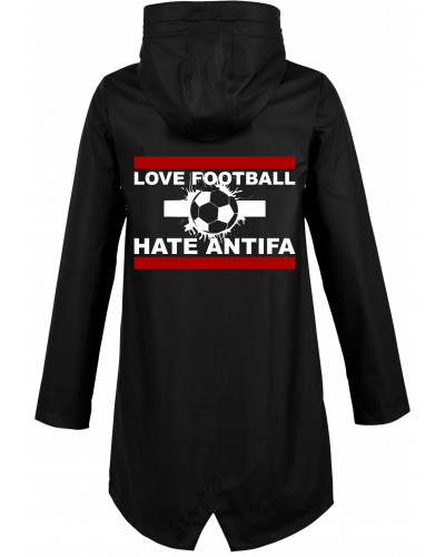 Bestickte Damen Jacke "Hell" (Love Football hate Antifa)