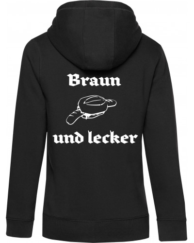 Damen Kapuzen-Jacke (Braun und lecker)