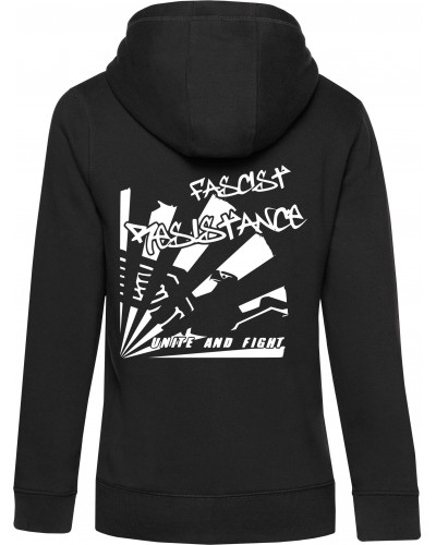 Damen Kapuzen-Jacke (Fascist Resistance)