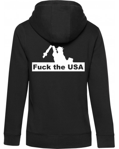 Damen Kapuzen-Jacke (Fuck the USA)