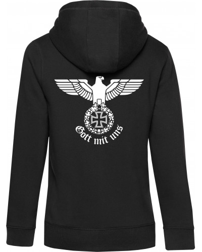 Damen Kapuzen-Jacke (Gott mit uns)