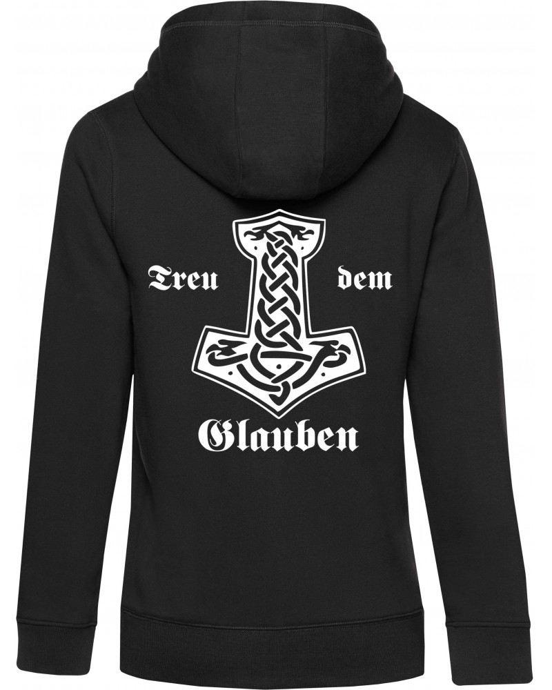 Damen Kapuzen-Jacke (Treu dem Glauben)