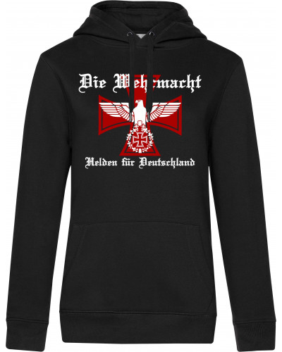 Damen Kapuzen-Pullover (Die Wehrmacht, Helden für Deutschland)