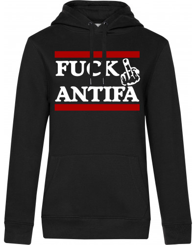Damen Kapuzen-Pullover (Fuck Antifa)