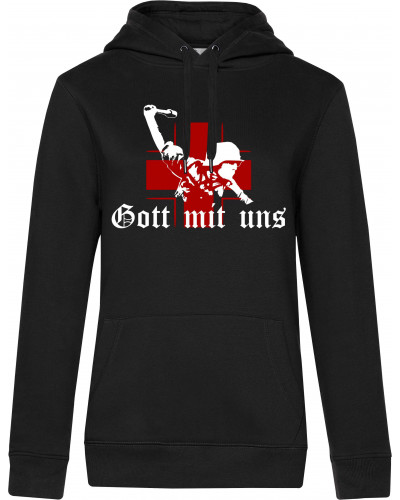 Damen Kapuzen-Pullover (Gott mit uns, Soldat)