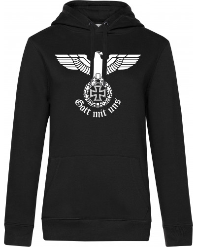 Damen Kapuzen-Pullover (Gott mit uns)