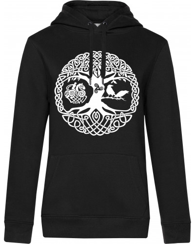 Damen Kapuzen-Pullover (Lebensbaum)