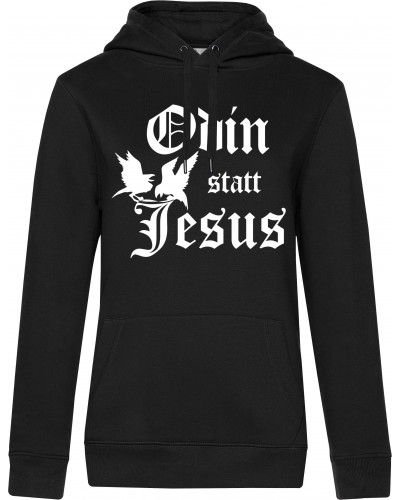 Damen Kapuzen-Pullover (Odin statt Jesus)