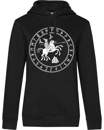 Damen Kapuzen-Pullover (Odin und Sleipnir)