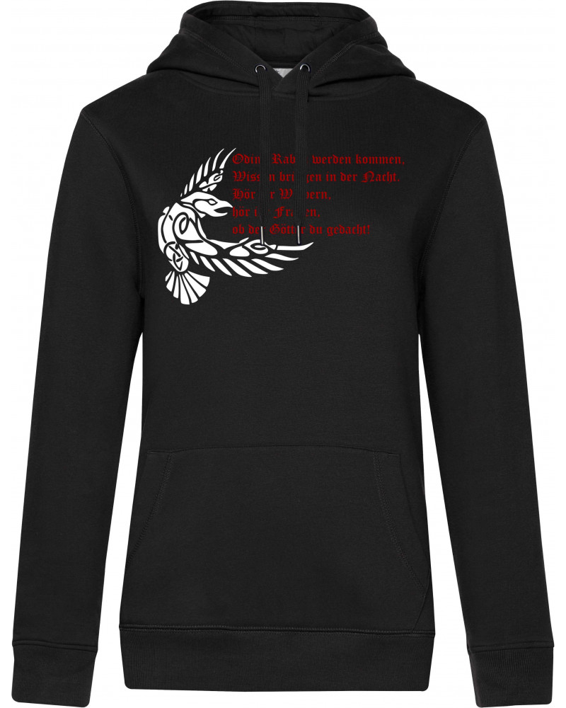 Damen Kapuzen-Pullover (Odins Raben werden kommen)