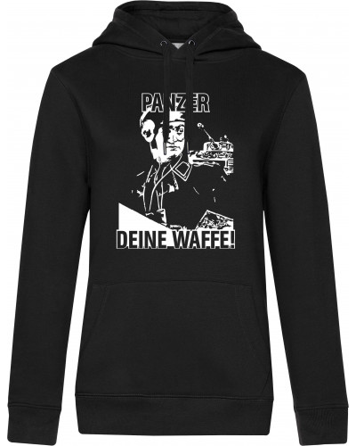 Damen Kapuzen-Pullover (Panzer, deine Waffe!)