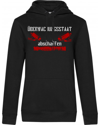 Damen Kapuzen-Pullover (Überwachungsstaat abschaffen)