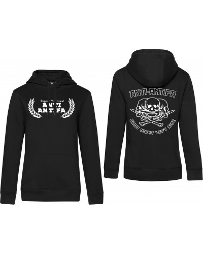 Damen Kapuzen-Pullover (Anti-Antifa)