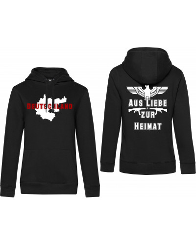 Damen Kapuzen-Pullover (Aus liebe zur Heimat)