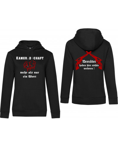 Damen Kapuzen-Pullover (Kameradschaft mehr als nur ein Wort)