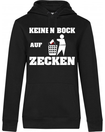 Damen Kapuzen-Pullover (Keinen Bock auf Zecken)