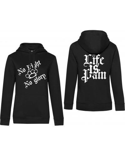Damen Kapuzen-Pullover (Life is Pain)