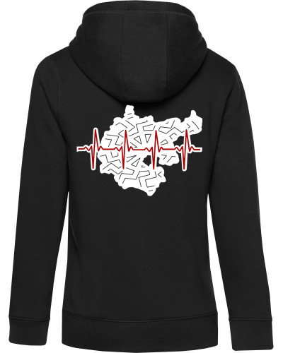Damen Kapuzen-Pullover (Mein Herz schlägt für Deutschland)