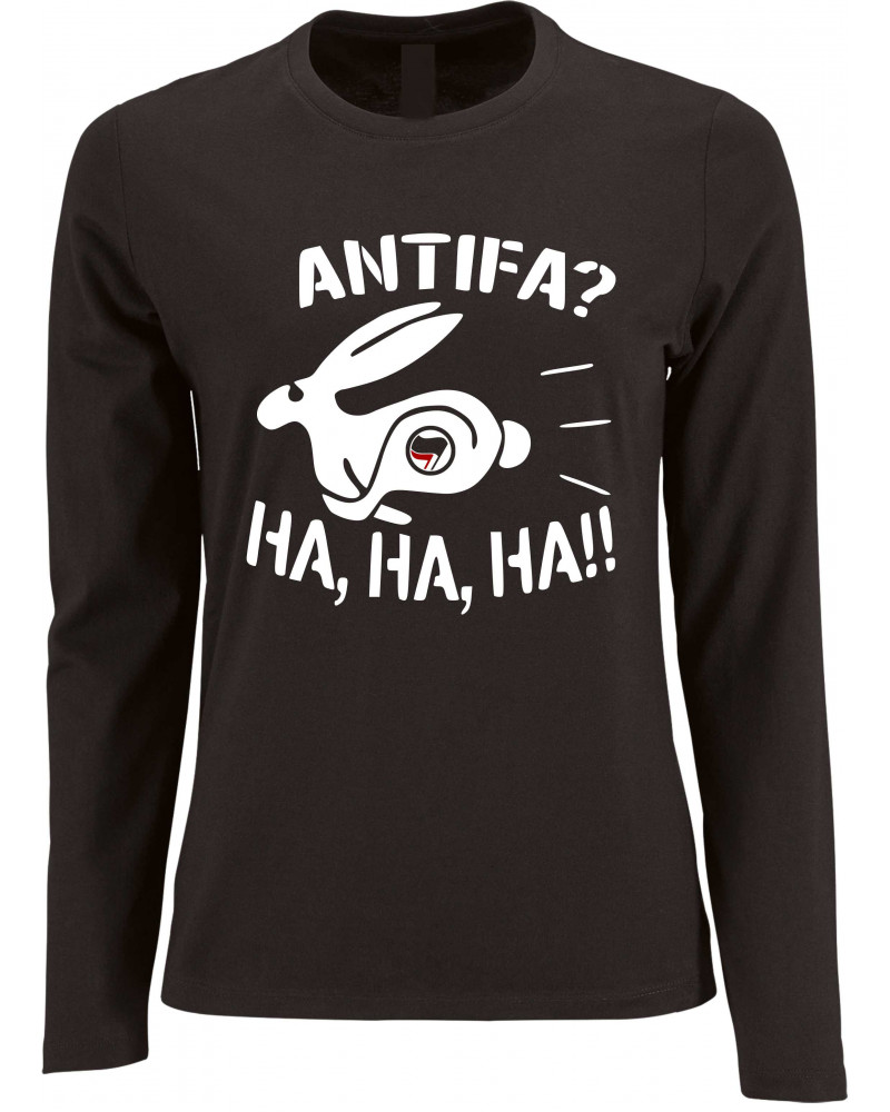 Damen Langarm Shirt (Antifa, ha ha ha)