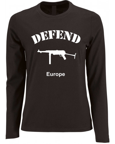 Damen Langarm Shirt (Defend Europe)