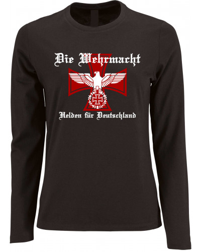 Damen Langarm Shirt (Die Wehrmacht, Helden für Deutschland)