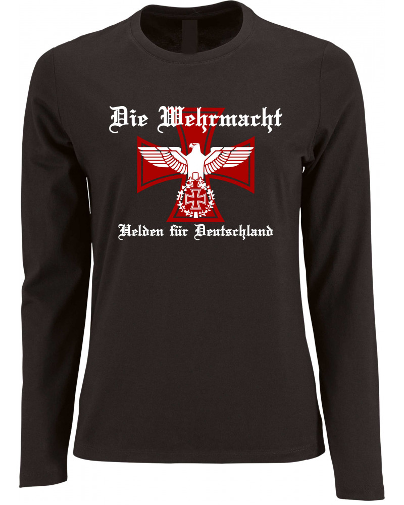 Damen Langarm Shirt (Die Wehrmacht, Helden für Deutschland)