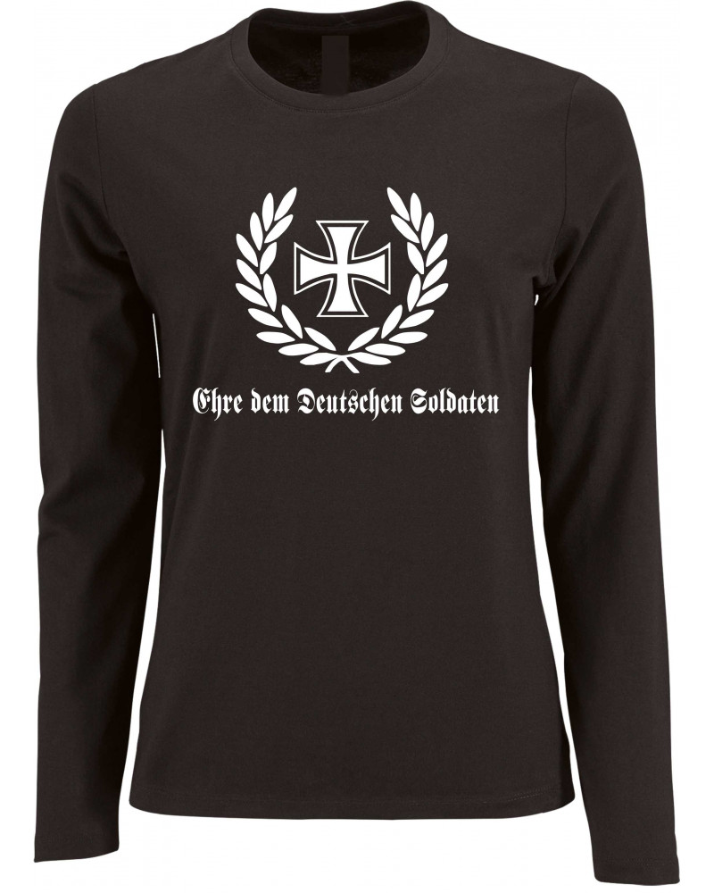 Damen Langarm Shirt (Ehre dem Deutschen Soldaten)
