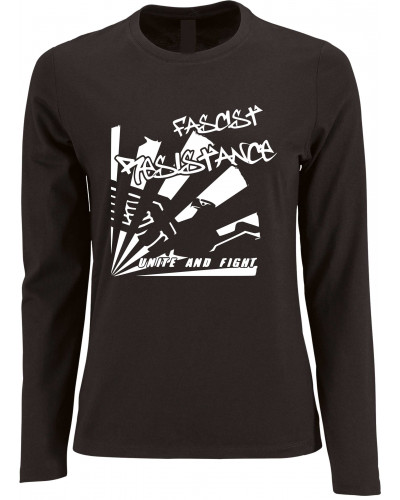 Damen Langarm Shirt (Fascist Resistance)