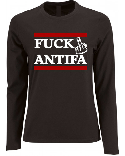Damen Langarm Shirt (Fuck Antifa)