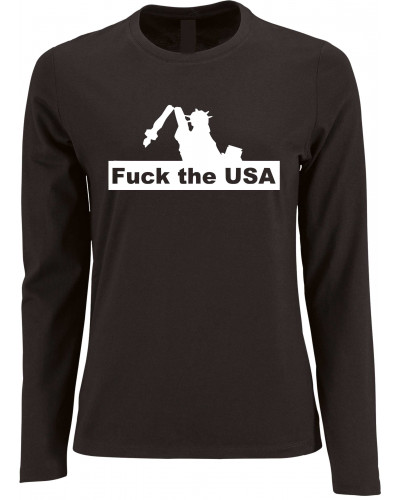 Damen Langarm Shirt (Fuck the USA)
