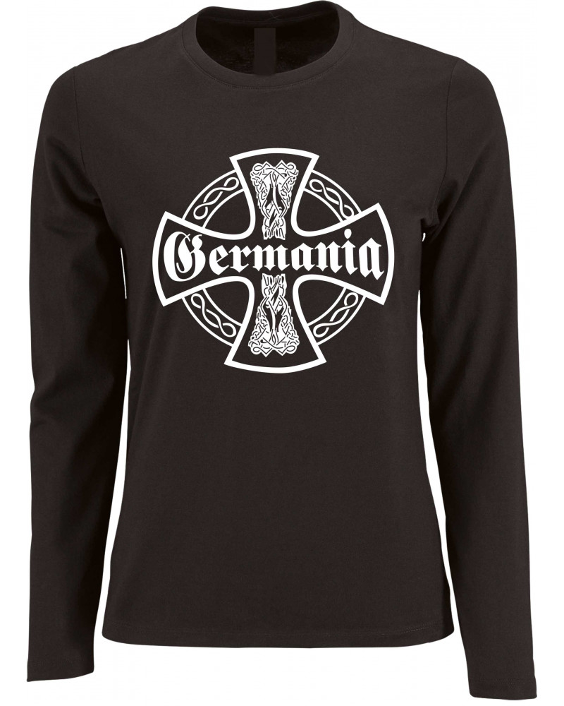 Damen Langarm Shirt (Germania, Kreuz)