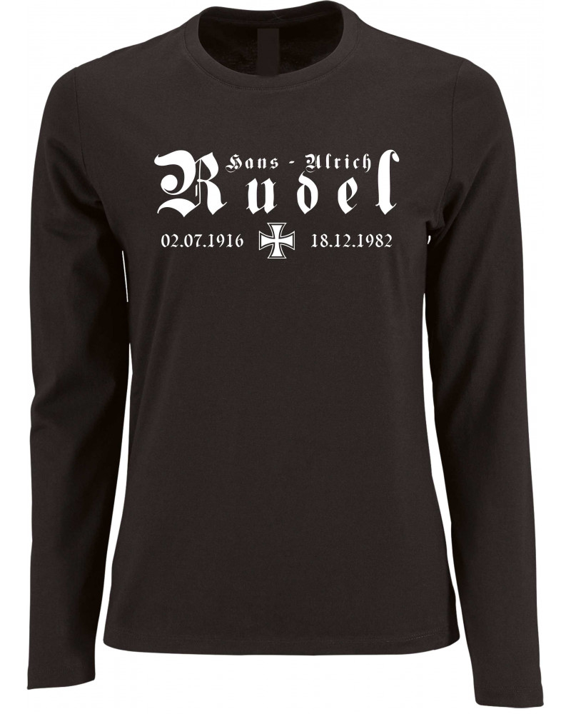 Damen Langarm Shirt (Hans - Ulrich Rudel, Kreuz)