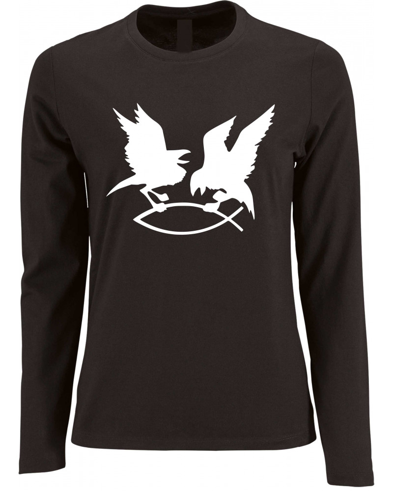 Damen Langarm Shirt (Hugin Munin)