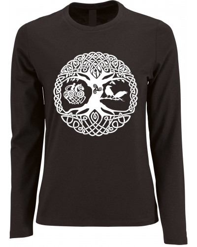 Damen Langarm Shirt (Lebensbaum)