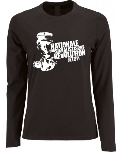 Damen Langarm Shirt (Nationale und sozialistische Revolution jetzt)